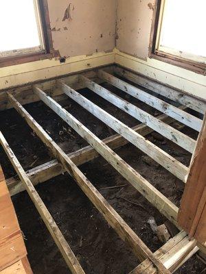 Removal and replacement of Rotted wood sub floor in Fort Worth