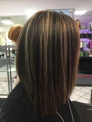 Beautiful highlights done by Shahana