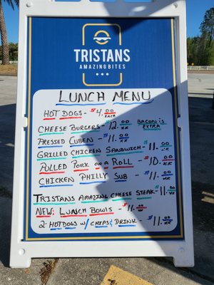 Lunch menu