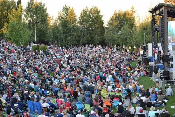 Outdoor concert in amphitheater