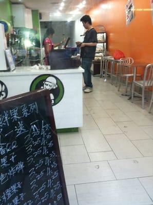 Interior of new bubble tea place