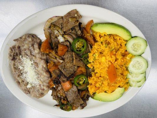 Bistec a la Mexicana( Mexican steak)