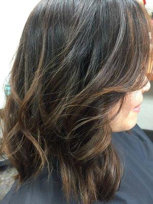 Ombré hair coloring