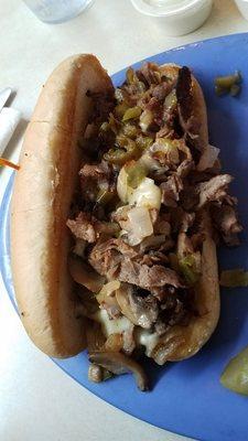 Philly cheese steak sandwhich.... Amazing and a large portion of meat