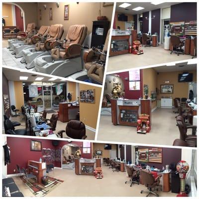 Beautiful Newly remodel salon. Love the colors, style & service.