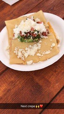 Green chili crepe