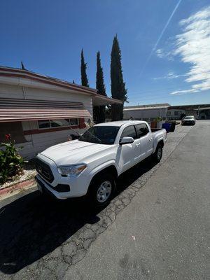 Exterior wash on Toyota Tacoma