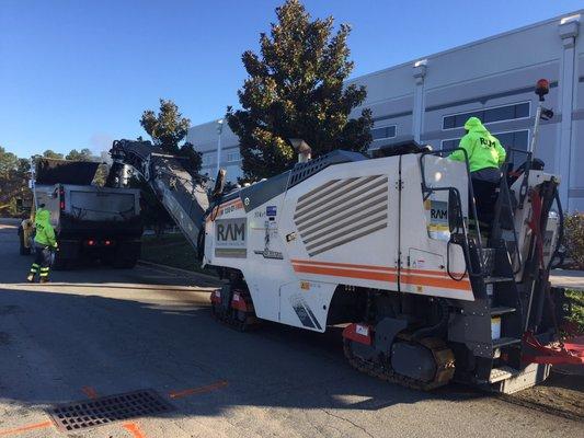 RAM crew hard at work milling and paving in Rock Hill.