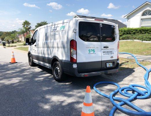 Carpet and tile cleaning commercial vans