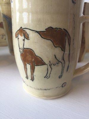 hand painted pottery