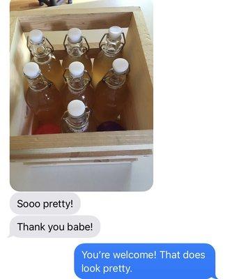 Bucha Belly kombucha delivered in a crate