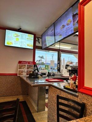 The counter at Holiday Burger