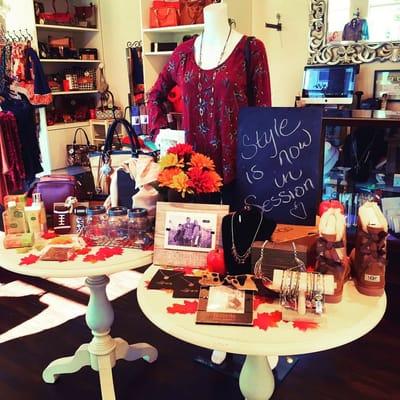 Fall has officially arrived at K. Marie & Company! Come in today to check out all of our fall styles!