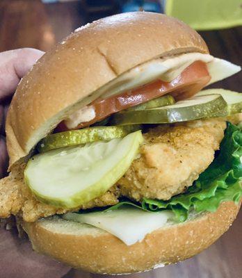 Custom chicken sandwich