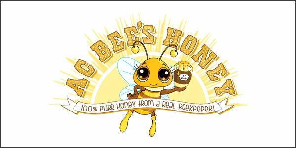 AC Bee's Honey Logo.  Local, Pure, and Organic Honey and Extracts.