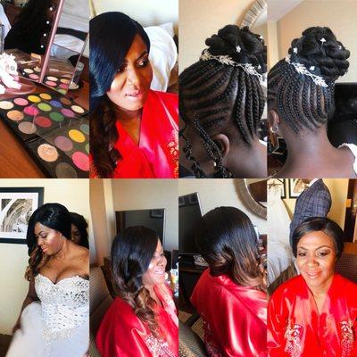 Wedding hair style and makeup