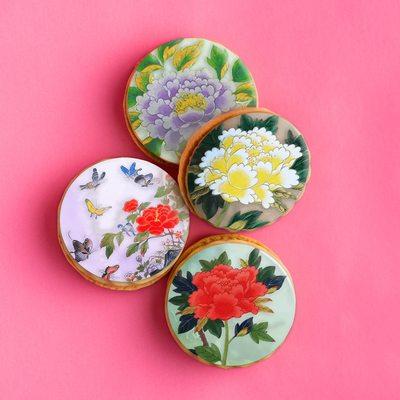 Vintage Minhwa Flower Cookies: the hand-painted effect on these beauties makes for an instagrammable royal gathering.