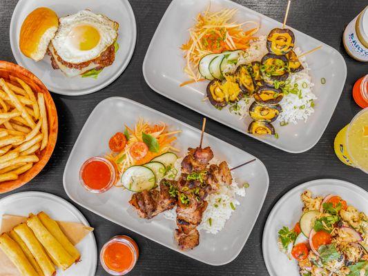 Baryo's Signature Skewer Meals, Lumpia, Grilled Cauliflower and more!