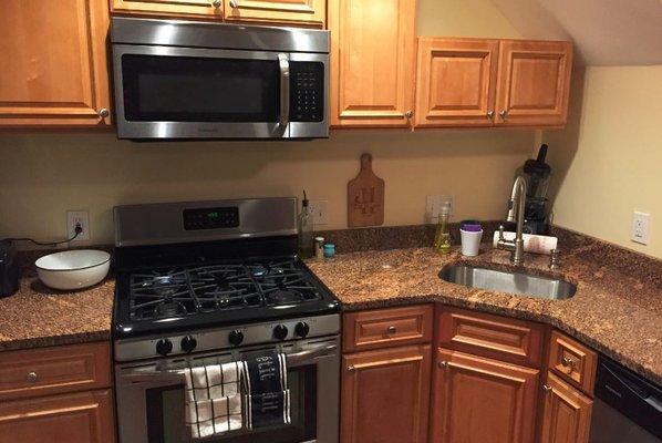 Kitchen was left spotless. Love the way they fold the towels too.