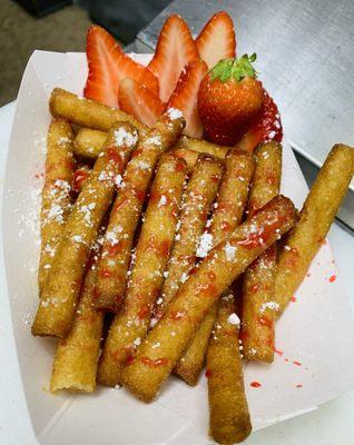 Strawberry Funnel Cake Fries