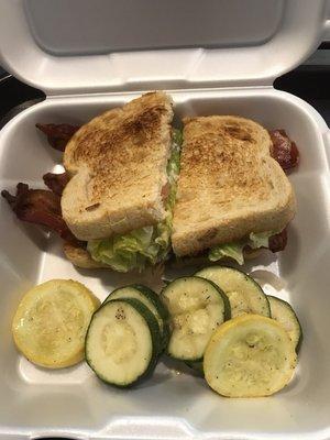 BLT and veggies