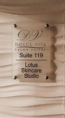 Lotus Skincare Studio located in suite 119