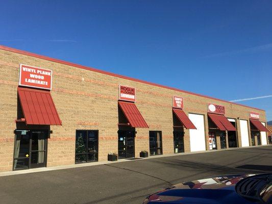 Here is a new shot of the store front with our signage.  January 2018