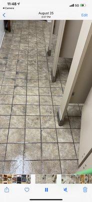 Tile and grout cleaning before