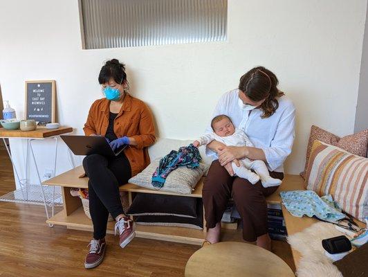 Final visit at the East Bay Midwives' office