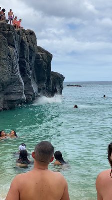 Waimea Bay rock jump