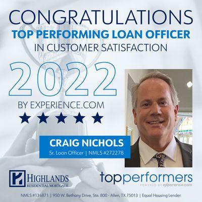 #1 Loan Officer at Highlands!