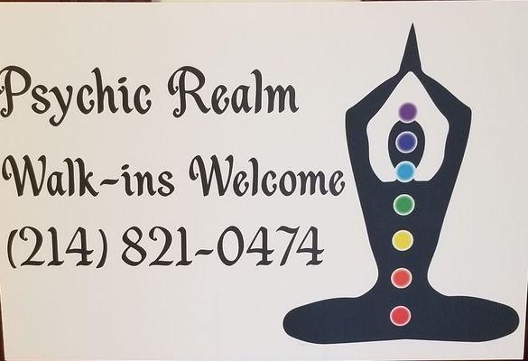 Psychic Realm of McKinney ave, all your spiritual needs are meet in one place! Call now to schedule your appointment (972) 896-3944 Nicole