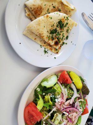 Greek salad with Pita bread