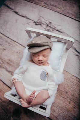 Newborn photos in studio and in home