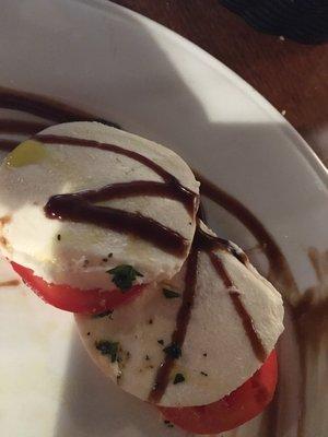 Caprese salad... what was left. It started much larger!