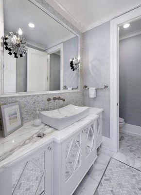 Custom made vanity made from marble and stone. The vanity was custom build