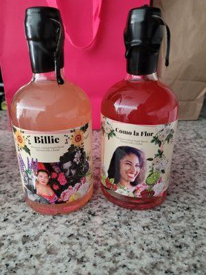 Pre-mixed cocktails in honor of Billie Holiday and Selena....two Queens born in April like me :-)