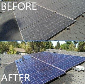 Solar panel cleaning