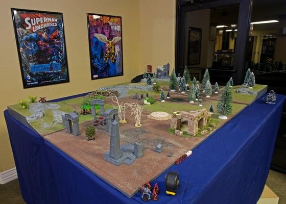 Fully decked out terrain tables for all your miniature combat needs.