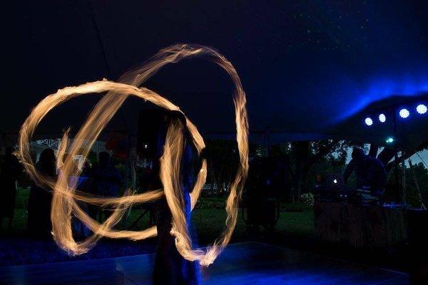 our fire poi dancer