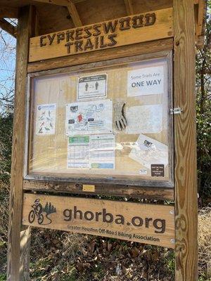 Cypresswood trails sign