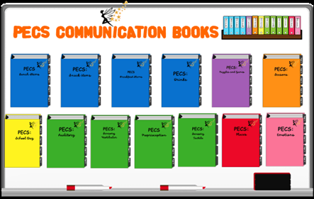 Customized PECS books to meet the needs of each child.