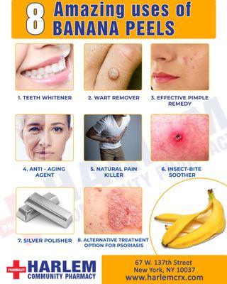 Health benefits of banana peels