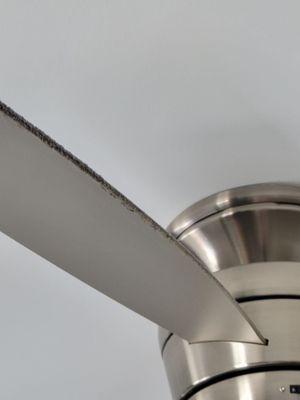 Dust on ceiling fan blades.