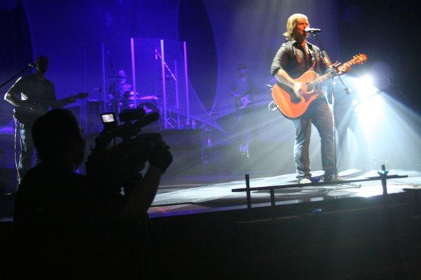 Shooting live to tape video of a church concert.