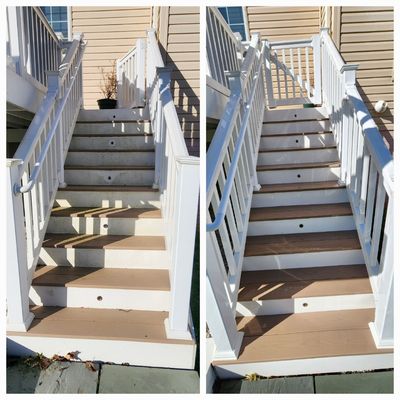 Trex stair case cleaning