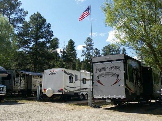 RV and RV Sites at Rainbow Lake Cabin and RV in Ruidoso, NM