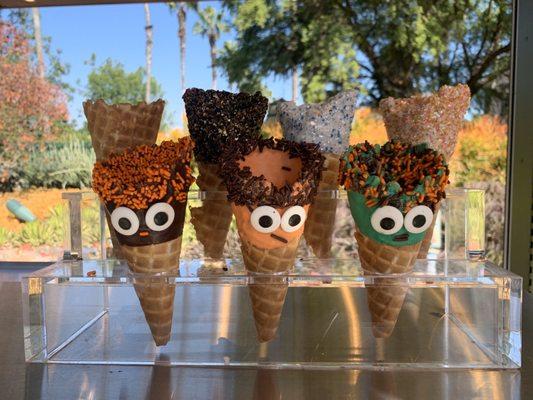 cute limited times cones!! they have different facial expressions.