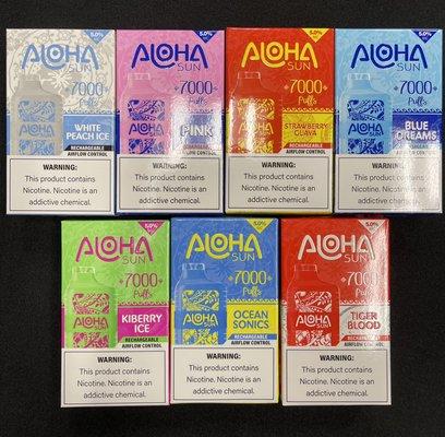 Just in! New Aloha Sun 7k puffs disposable vapes in brand new flavors!