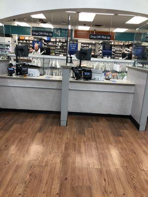 Was in line for ten minutes with no one coming to check out at pharmacy.